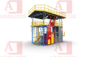 Учебно-тренировочный полигон Альпинист-03-06-5 от АЛЬФА ГРУПП для практических занятий на высоте и в замкнутом пространстве с применением средств индивидуальной защиты и стационарных анкерных систем.  